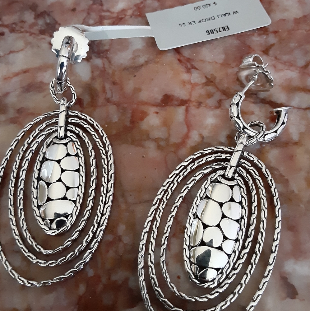 John Hardy Kali Zen Multi-Tier Hoop Earrings - Picture 2 of 5